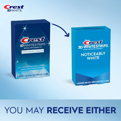 Crest 3DWhitestrips Noticeably White At-home Teeth Whitening Kit 10 Treatments - Missing Box