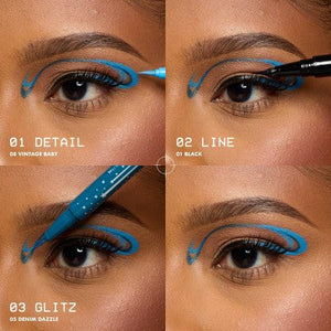 NYX Professional Makeup Epic Wear Glitz Metallic Liquid Eyeliner Tapered Twinkle 0.03fl oz - New