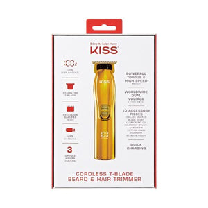 KISS Products Cordless T-Blade Beard & Hair Trimmer
