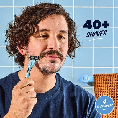 Dollar Shave Club 6-Blade Razor Refill Compatible with 4 and 6 Blade Handles 4ct Trial Size