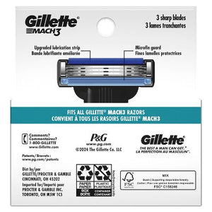 Gillette Mach3 Men's Razor Blade Refills 4ct - Imperfect Box