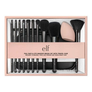 e.l.f. Full Face Eye Makeup Brush Set With Travel Case 12pc