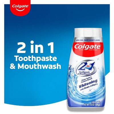 Colgate 2-in-1 Whitening Gel Toothpaste and Mouthwash 4.6oz