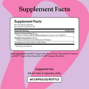 Lemme Debloat Daily Digestive Capsules 60ct