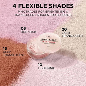 L'Oreal Paris Infallible Longwear Loose Setting Powder Brightening Light Pink 0.21 oz