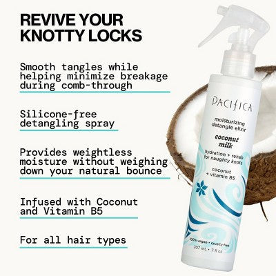 Pacifica Coconut Milk Leave-On Detangling and Repair Spray 7 fl oz