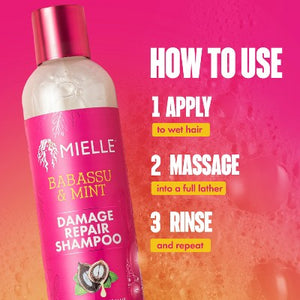 Mielle Organics Babassu & Mint Damage Repair Shampoo 8 fl oz - New