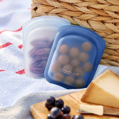 Stasher Reusable Silicone Travel Accessories Bag Set - 2 Pack