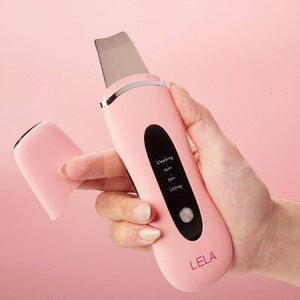 Spa Sciences LELA Ultrasonic Skin Scrubber Spatula Pink Imperfect Box
