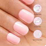 Dashing Diva Glaze Semi-Cured Gel Nail Polish Strips Starter Kit Powder Pink 32ct