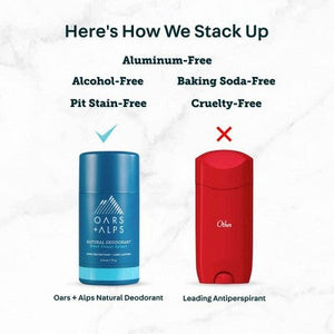 OARS + ALPS Mens Roll-On Natural Deodorant Fresh Ocean Splash 2.6oz