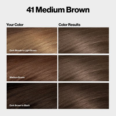 Revlon ColorSilk Permanent Hair Color with Bond Repair Complex 41 Medium Brown 4.4 fl oz