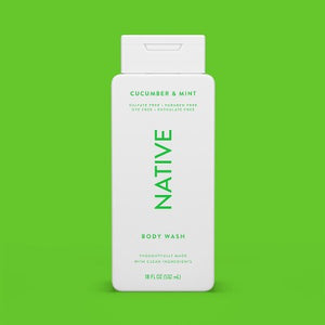 Native Body Wash for Women & Men Cucumber & Mint Sulfate Free 8 fl oz