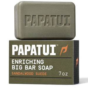 Papatui Enriching Men Bar Soap Sandalwood Suede 7oz - Imperfect Box