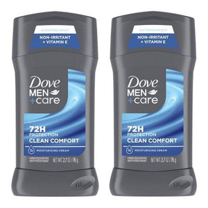 Dove Men+Care 72-Hour Antiperspirant Deodorant Stick Clean Comfort 2.7oz 2ct