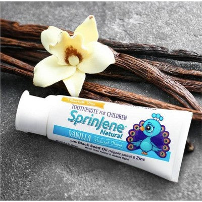 SprinJene Natural Kids Fluoride-Free Toothpaste Vanilla 3.5oz - Imperfect Box