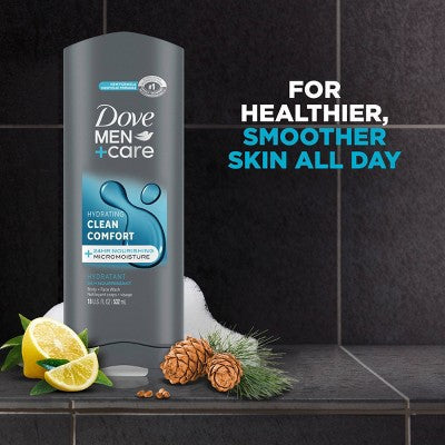 Dove Men+Care Clean Comfort Hydrating Body & Face Wash 18 fl oz