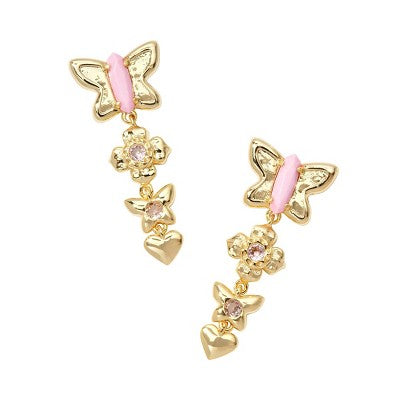 Kendra Scott Lily Mix 14K Gold Over Brass Linear Earrings