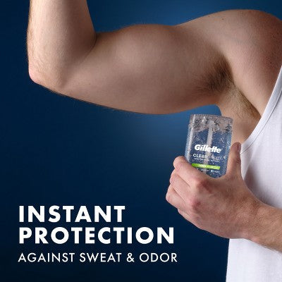 Gillette 72 Hours Sweat Protection Clear Gel Antiperspirant & Deodorant for Men Power Rush 2pk 3.8oz
