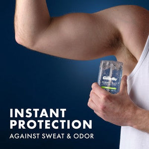 Gillette 72 Hours Sweat Protection Clear Gel Antiperspirant & Deodorant for Men Power Rush 2pk 3.8oz