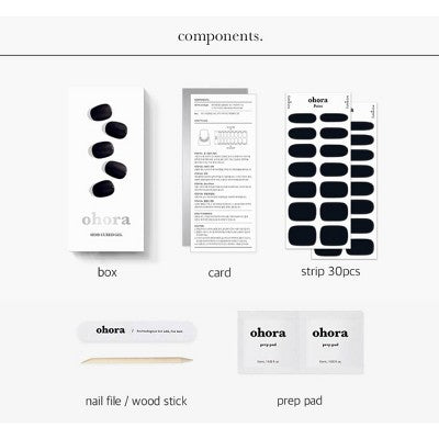 Ohora Gel Nail Basic Line Onyx 30ct - New