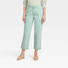 Women's High-Rise Straight Fit Cropped Jeans - Universal Thread Mint