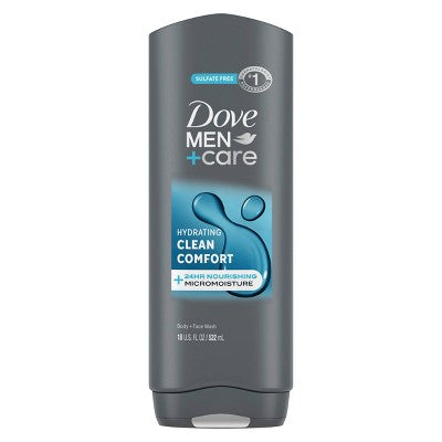 Dove Men+Care Clean Comfort Hydrating Body & Face Wash 18 fl oz