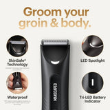 MANSCAPED The Lawn Mower 3.0 Plus Essentials Shaving Kit, SkinSafe Electric Groin and Body Hair Trimmer, Men's Grooming Gift Set - Imperfect Box