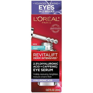 L'Oreal Paris Revitalift Derm Intensives Hyaluronic Acid+Caffeine 0.67 fl oz - Imperfect Box