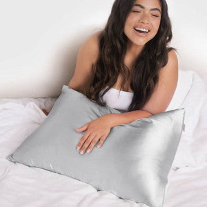 Kitsch Queen Size Satin Pillowcase Silver - Imperfect Box
