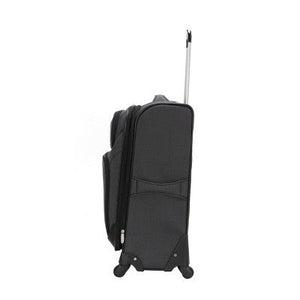 Skyline 24" Medium Checked Softside Luggage Spinner Suitcase Zip Closure
