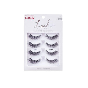 KISS Lash Couture Faux Mink Collection False Eyelashes Jubilee 4 Pairs - Imperfect Box