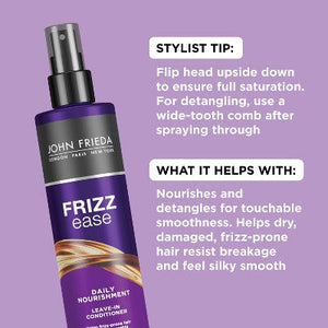 John Frieda Frizz Ease Daily Nourishment Leave-In Conditioner Spray 8 fl oz - Imperfect Container