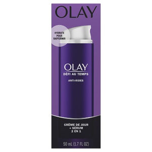 Olay Age Defying 2-in-1 Anti-Wrinkle Day Cream + Serum 1.7oz - Imperfect Box