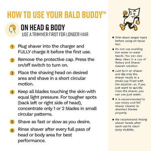 The Cut Buddy Bald Buddy Electric Cordless Head Shaver