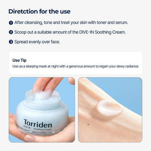 Torriden Dive-In Soothing Cream - Korean Skincare for Calming & Moisturizing