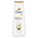 Dove Pamper Body Wash Shea Butter & Vanilla 24hr Lotion-Soft Skin 20 fl oz - New