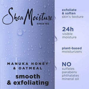 SheaMoisture Body Wash Smooth & Exfoliating Manuka Honey & Oatmeal 18 fl oz