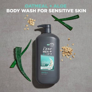 Dove Men Care Sensitive Skin Body & Face Wash Oatmeal & Aloe 30 fl oz