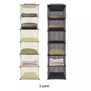 J&V Textiles Hanging Closet Organizer, 6-Shelf & 10-Shelf Options