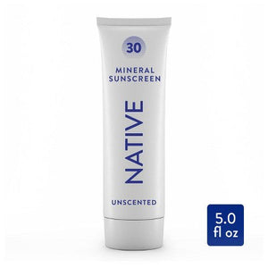 Native-Mineral-Sunscreen-Unscented-SPF-30-5-fl-oz-New-Sunscreen