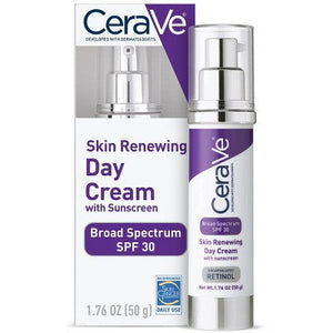 CeraVe Skin Renewing Anti-Aging Face Cream with Sunscreen and Retinol SPF 30 1.76oz - Imperfect Box