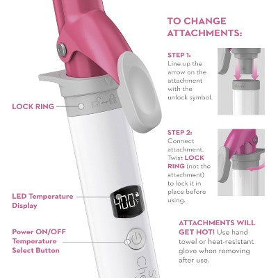 Conair Style Chemistry Tapered Curling Wand Attachment 1¼"–¾" - Imperfect Box