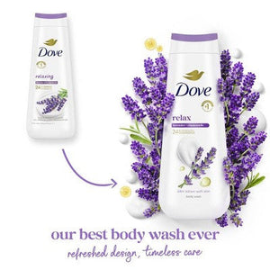 Dove Relax Body Wash Lavender & Chamomile 20 fl oz - Imperfect Container