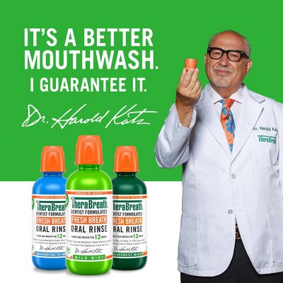 TheraBreath Fresh Breath Mouthwash Alcohol-Free Mild Mint 16 fl oz