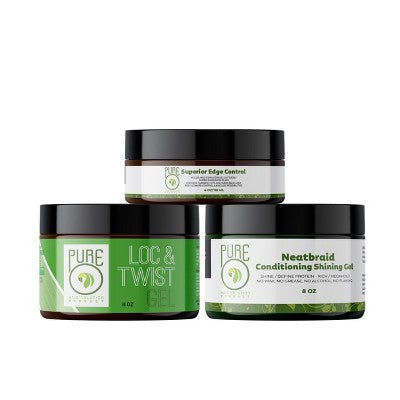 PureO Natural Superior Edge Control Hair Gel 4oz Imperfect Container