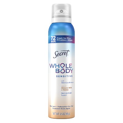 Secret Whole Body Deodorant Spray Almond Honey 3.5oz