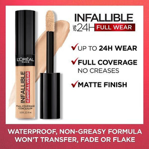 L'Oreal Paris Infallible Full Wear Waterproof Concealer 340 Fawn 0.33 fl oz - Imperfect Container