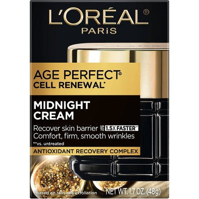 L'Oreal Paris Age Perfect Cell Renewal Midnight Face Cream 1.7oz