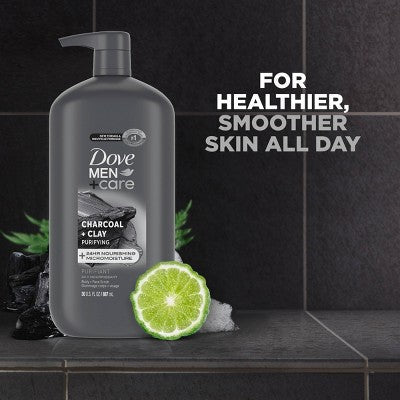 Dove Men+Care Charcoal + Clay Purifying Body and Face Wash 30 fl oz